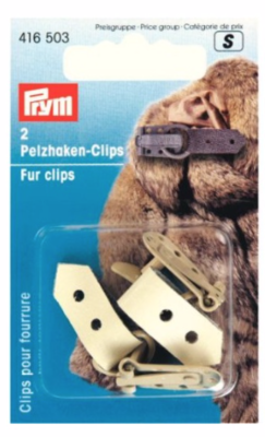 2 Pelshaken/clips - ecru - Prym S