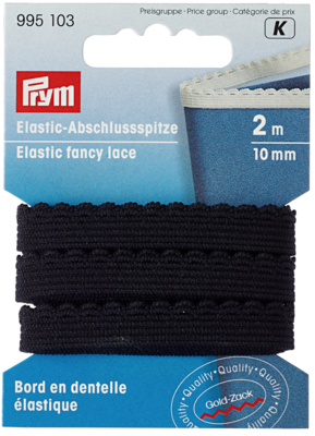 Kant Elastiek zwart - 10mm - Prym K