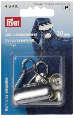 Overal sluitingen 30mm - zilver - Prym 0