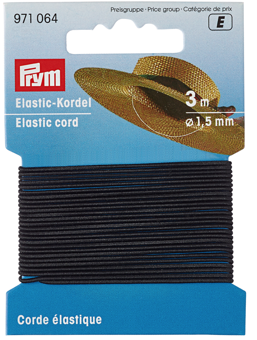 Elastisch koord zwart 1,5mm - Prym E