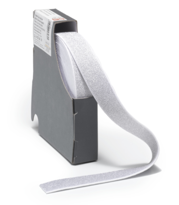 Taille elastiek Wit/zilver 2,5cm
