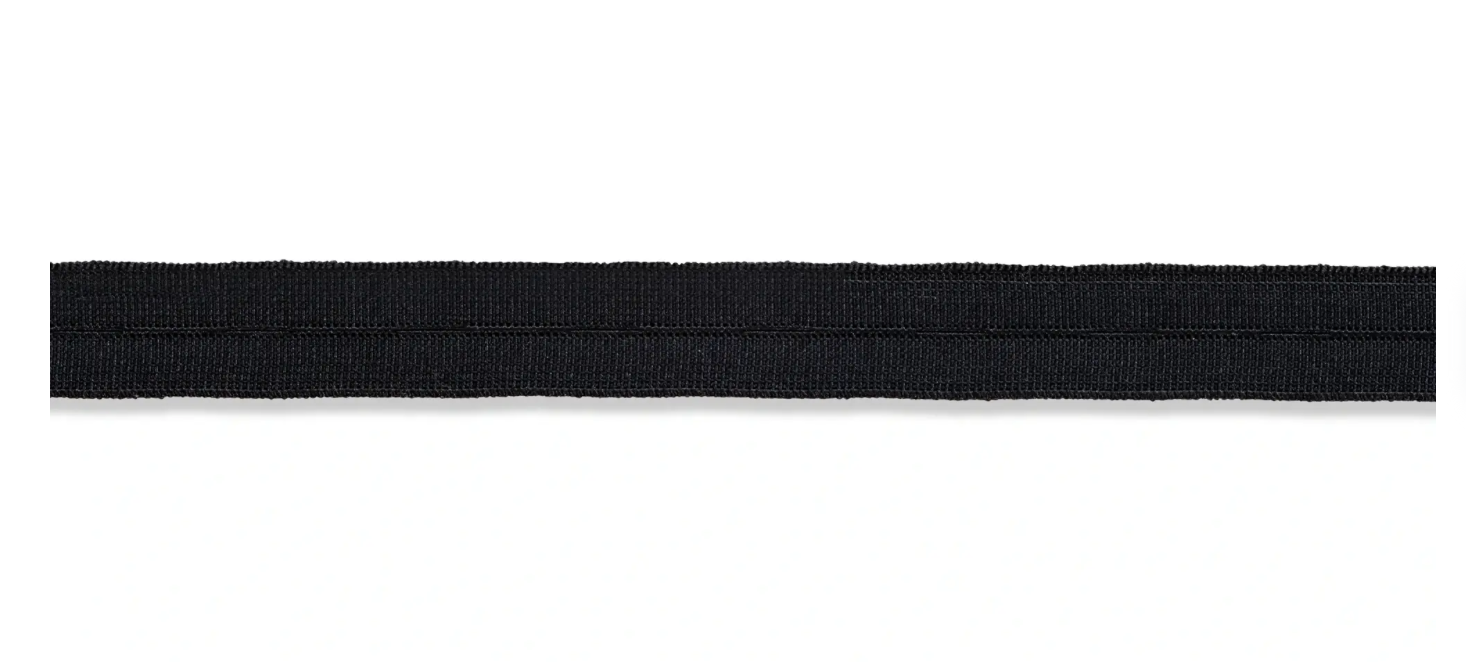 Knoopsgatenelastiek zwart 18mm