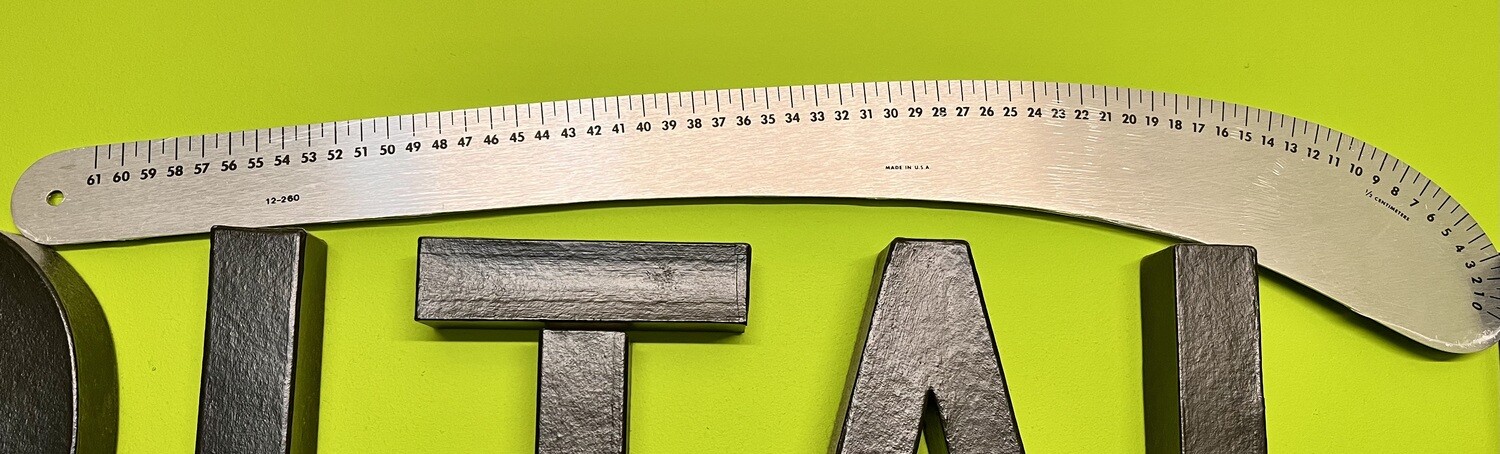 Gebogen lat aluminum 60cm
