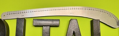 Gebogen lat aluminum 60cm