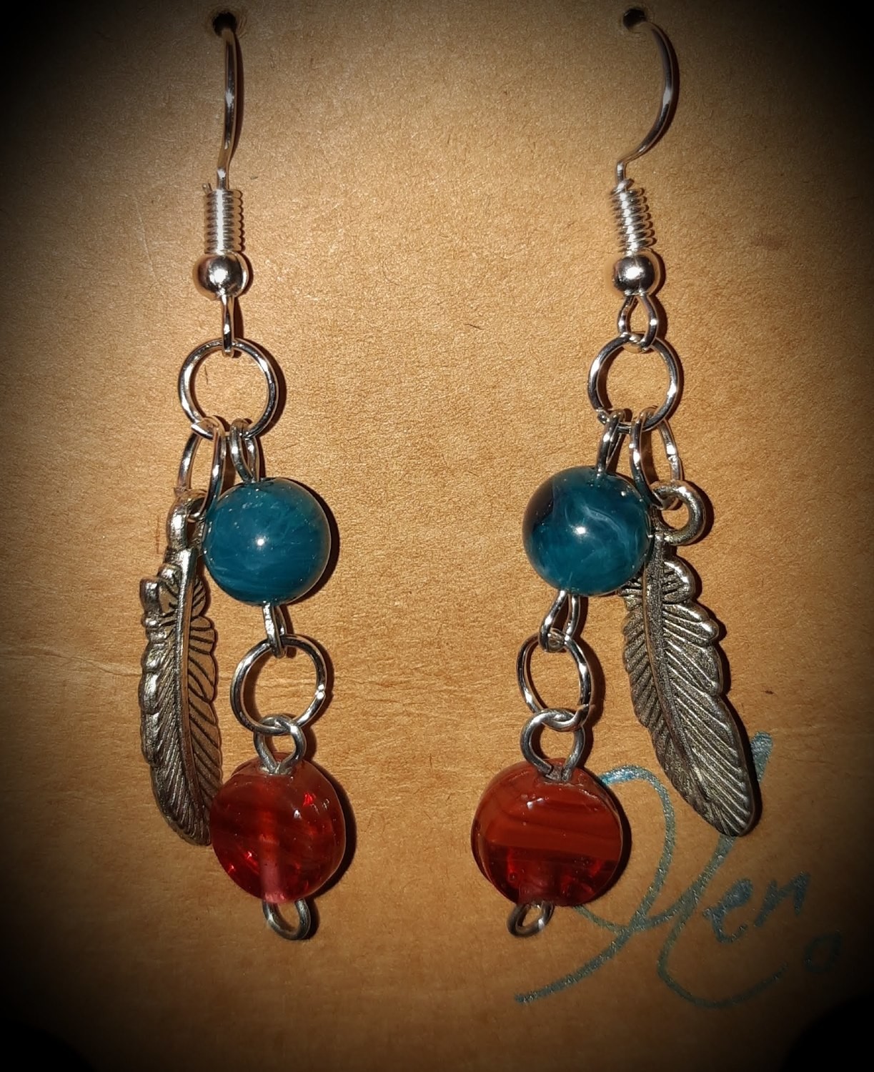 Boucles d&#39;oreilles jolies plumes