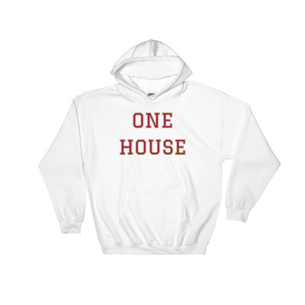 M.HOUSE Hooded Sweatshirt, Color: White, Size: S