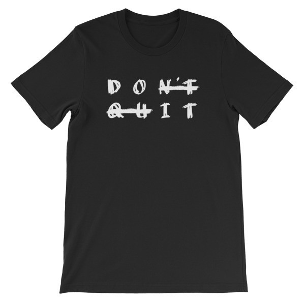 WHT DON'T QUIT Bella + Canvas 3001 Unisex Short Sleeve Jersey T-Shirt with Tear Away Label