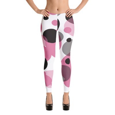 PINK DOTS All-Over Print Leggings