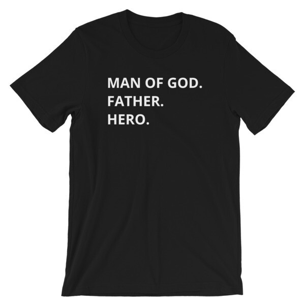 MAN OF GOD FATHER&#39;S DAY Short-Sleeve Unisex T-Shirt, Color: Black, Size: XS
