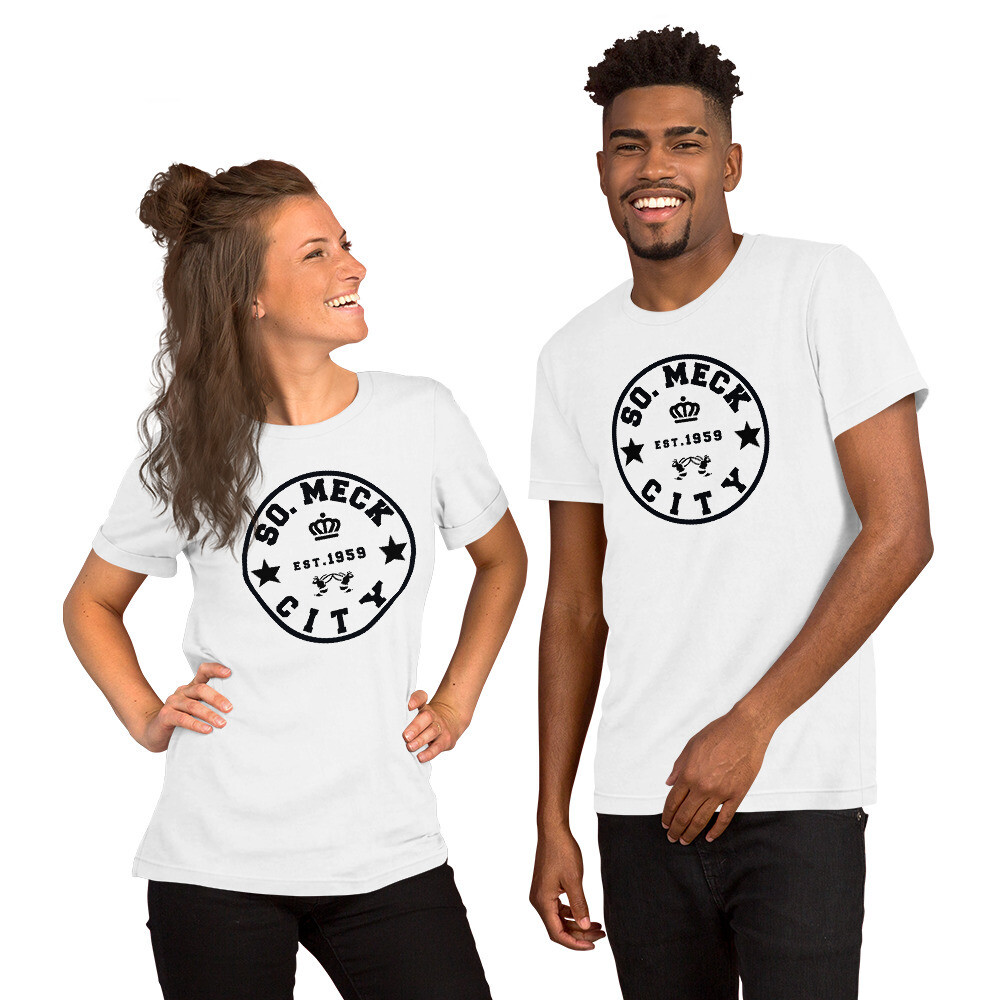 So Meck City Short-Sleeve Unisex T-Shirt, Color: White, Size: XS