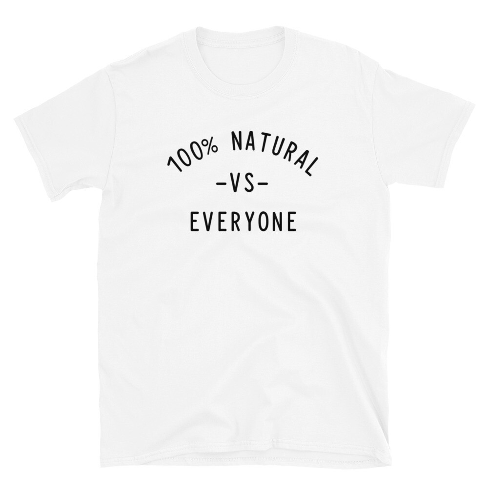 ALL NATURAL BODYBUILDING Short-Sleeve Unisex T-Shirt, Color: White, Size: S