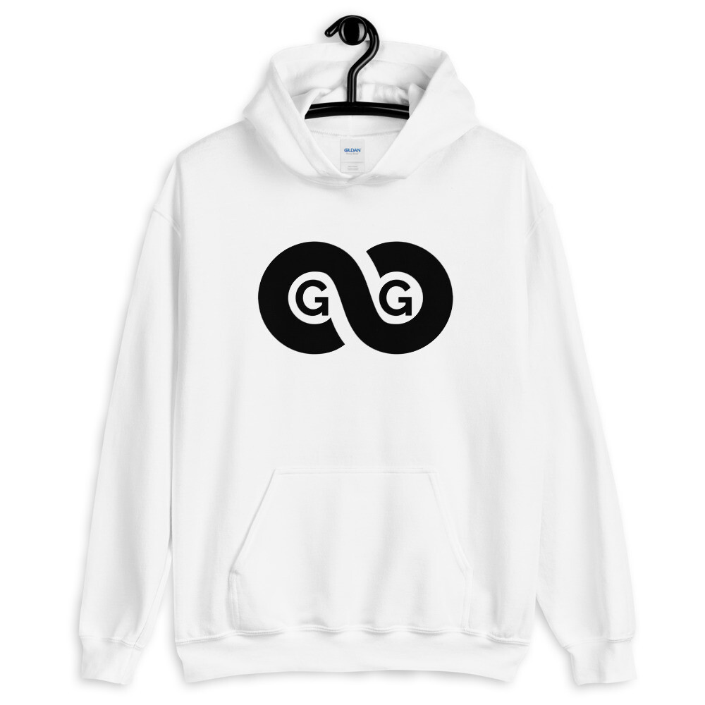 GOD IS GOD LOGO Unisex Hoodie, Color: White, Size: S