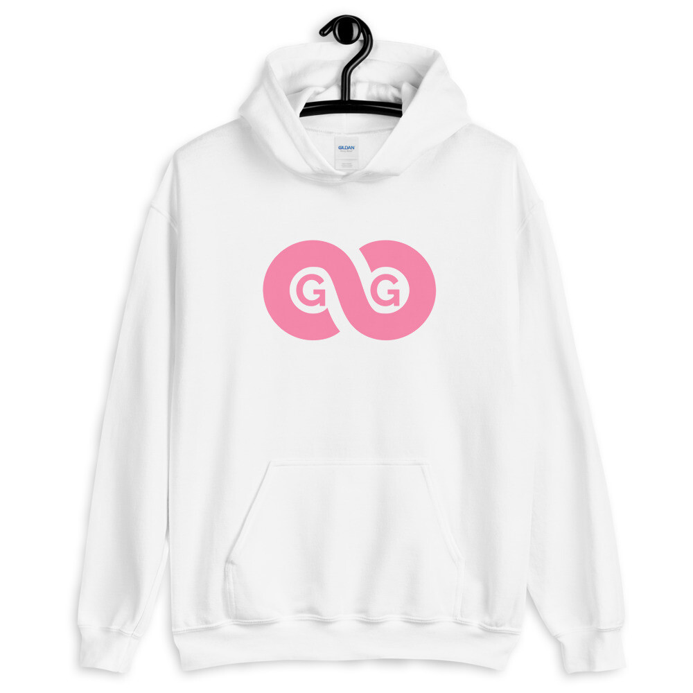 PINK GOD IS GOD LOGO Unisex Hoodie, Color: White, Size: S