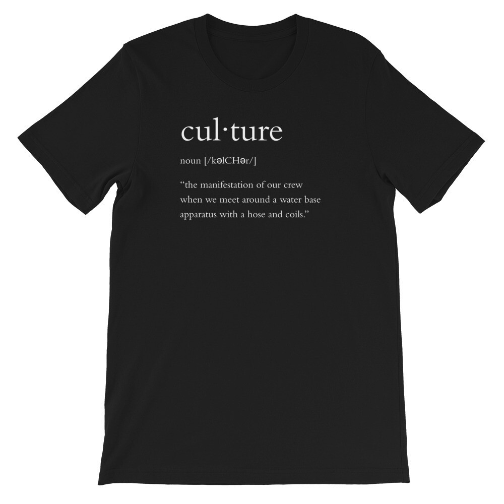 Culture Definition Unisex T-Shirt, Color: Black, Size: XS