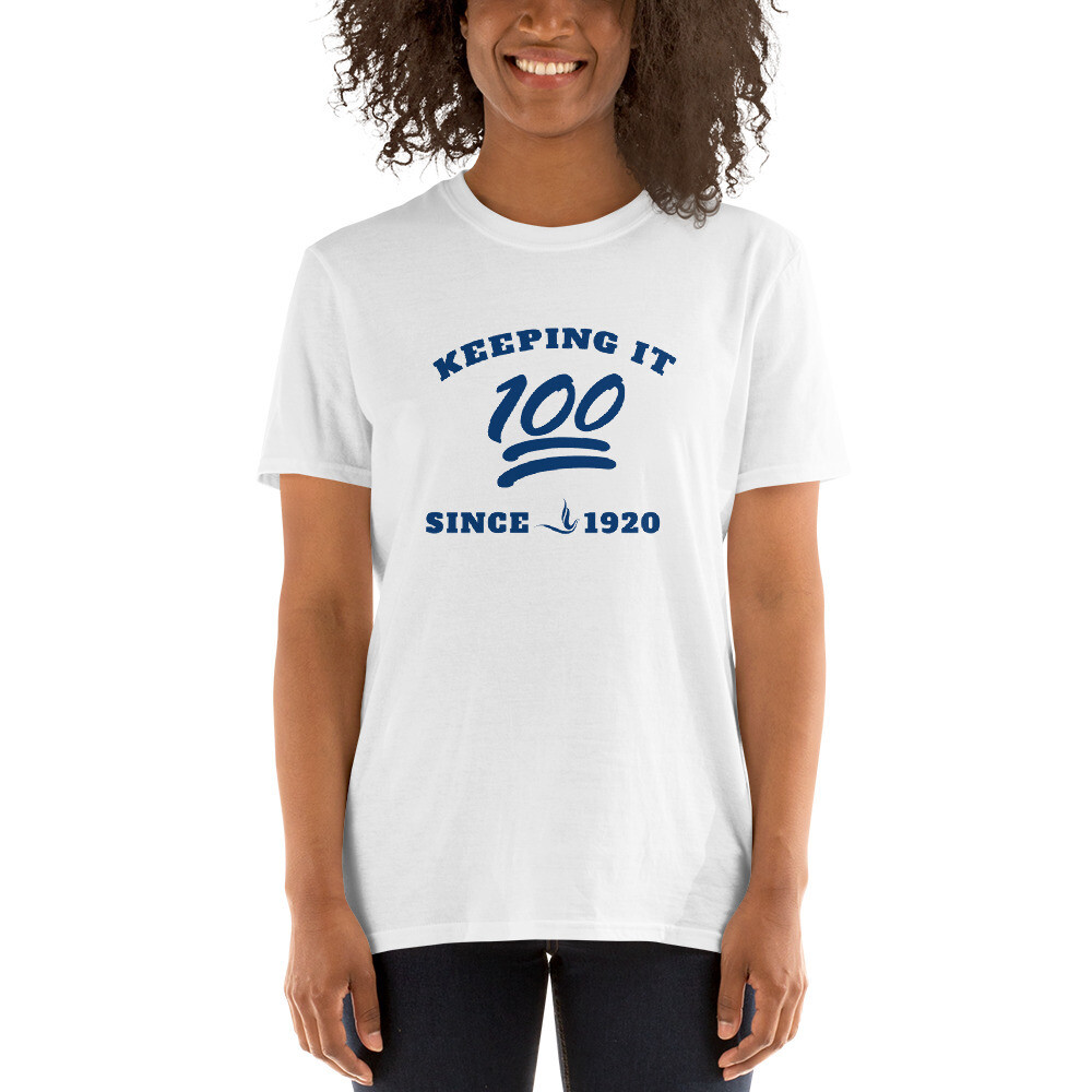 Keeping It 100 Zeta Centennial T-Shirt, Color: White, Size: S