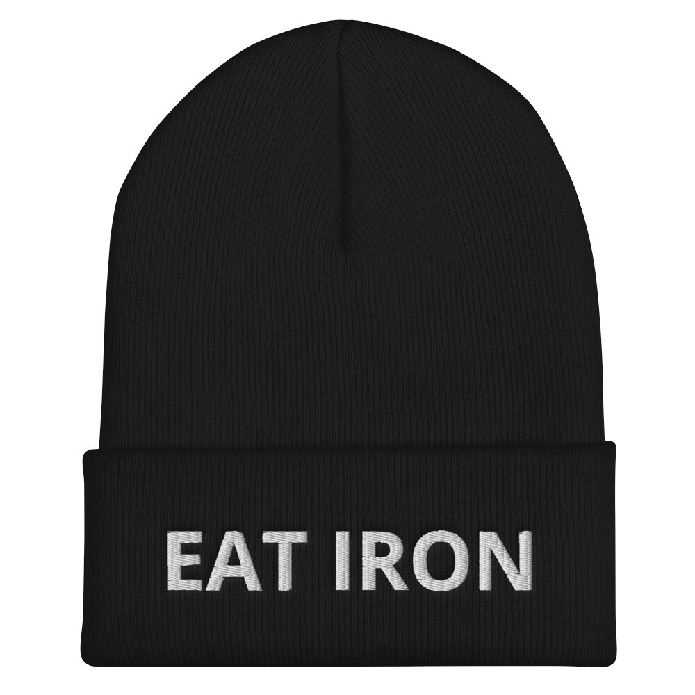 Eat Iron Cuffed Beanie, Color: Black