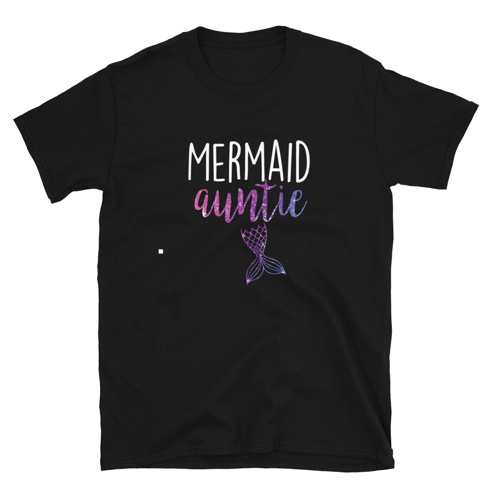 AUNTIE Mermaid Unisex T-Shirt, Color: Black, Size: S