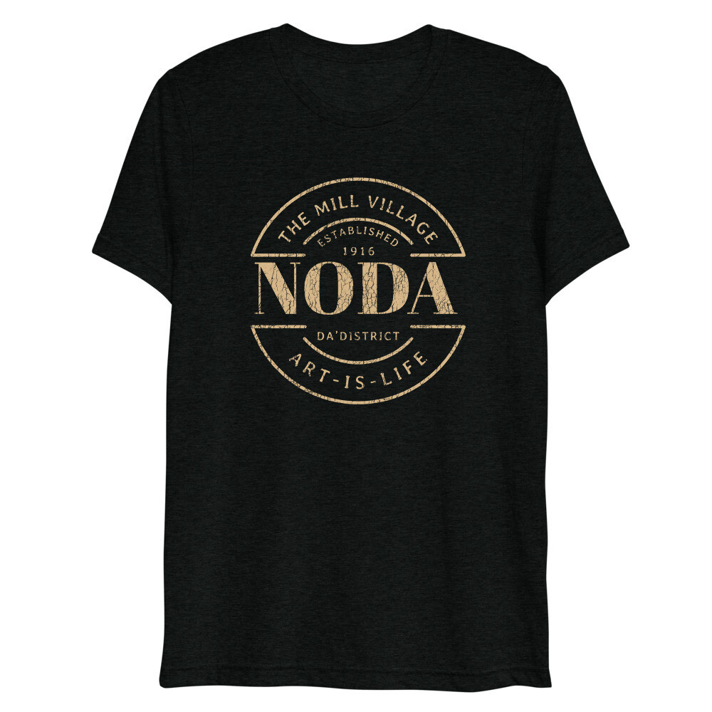NODA DISTRICT TRI-BLEND t-shirt, Color: Solid Black Triblend, Size: XS