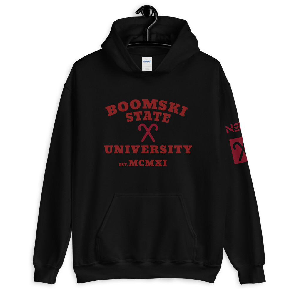 BOOMSKI STATE U. Hoodie, Color: Black, Size: S