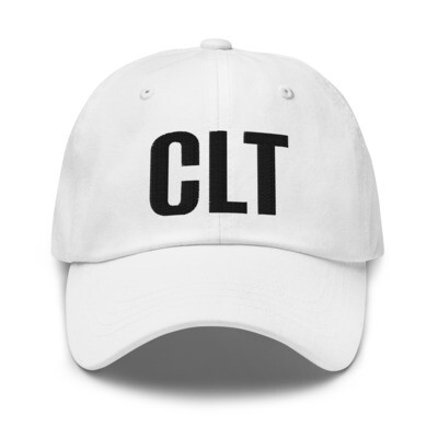CLT Dad hat (black lettering)