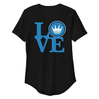 LOVE CLT FUTBOL Curved Hem T-Shirt