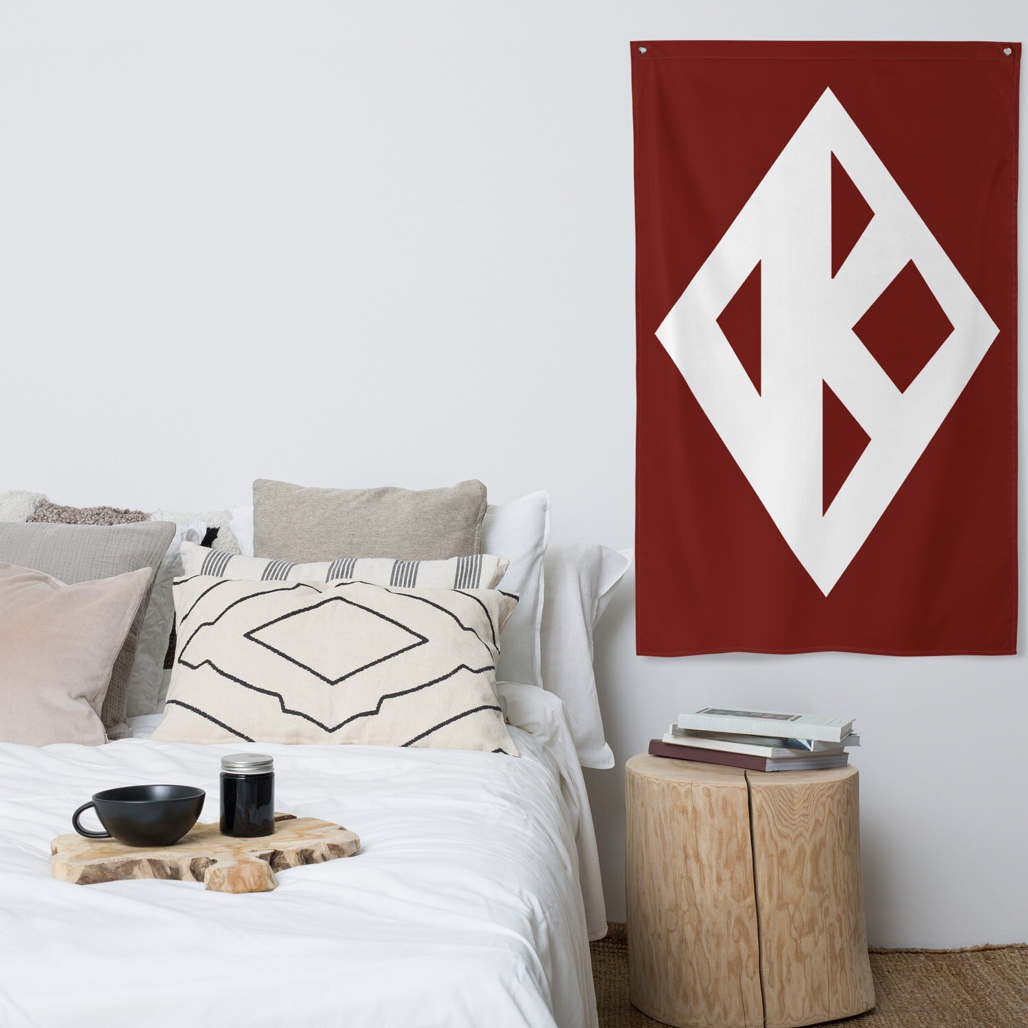 Kappa Diamond Flag - One Sided