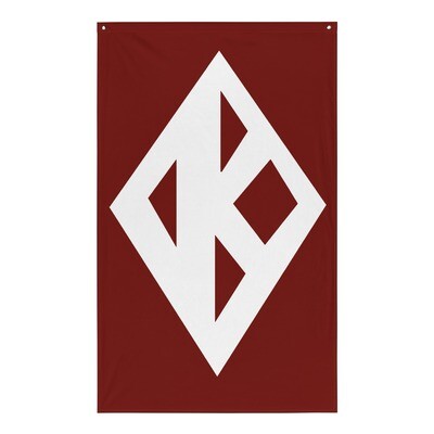 Kappa Diamond Flag - One Sided