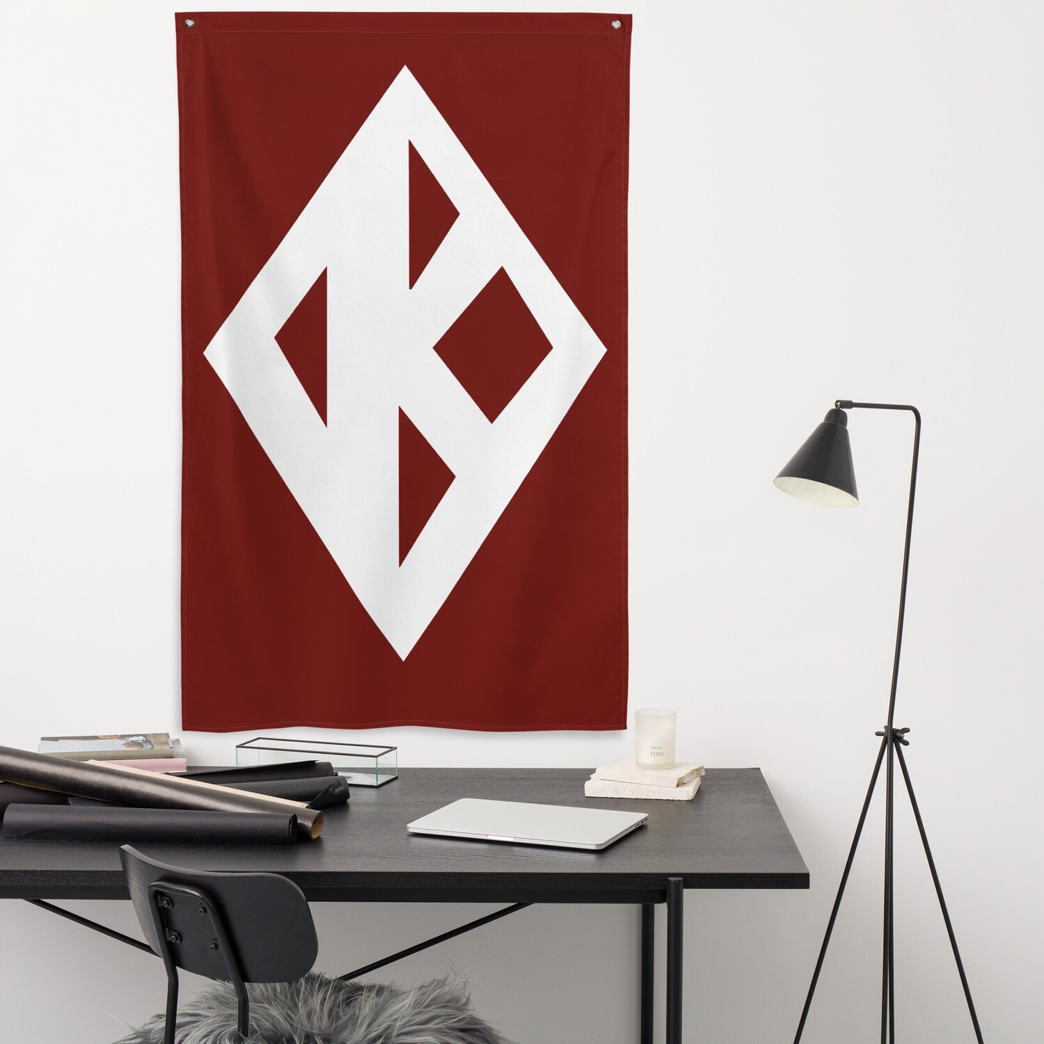 Kappa Diamond Flag - One Sided
