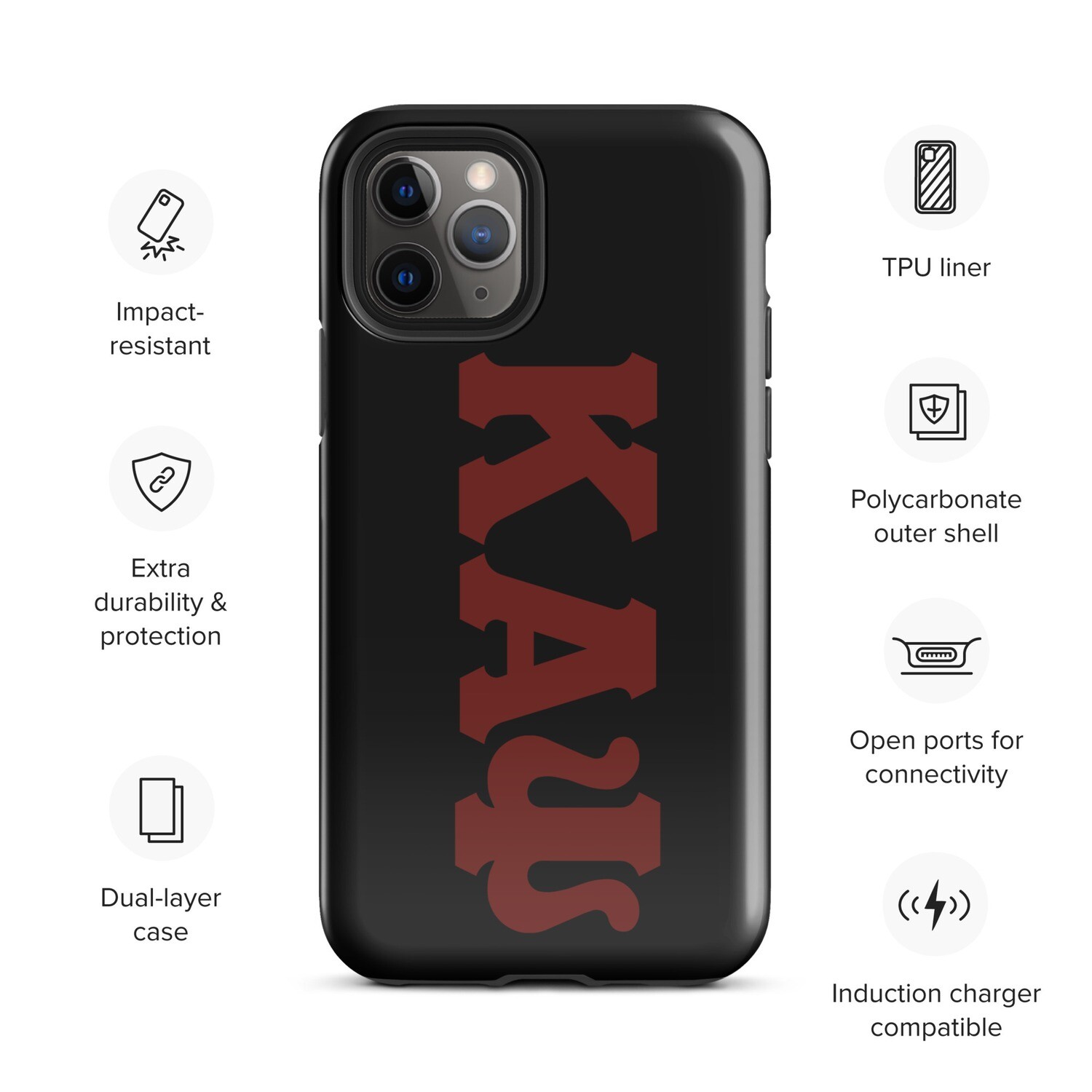 KAPsi Black Tough Case for iPhone®