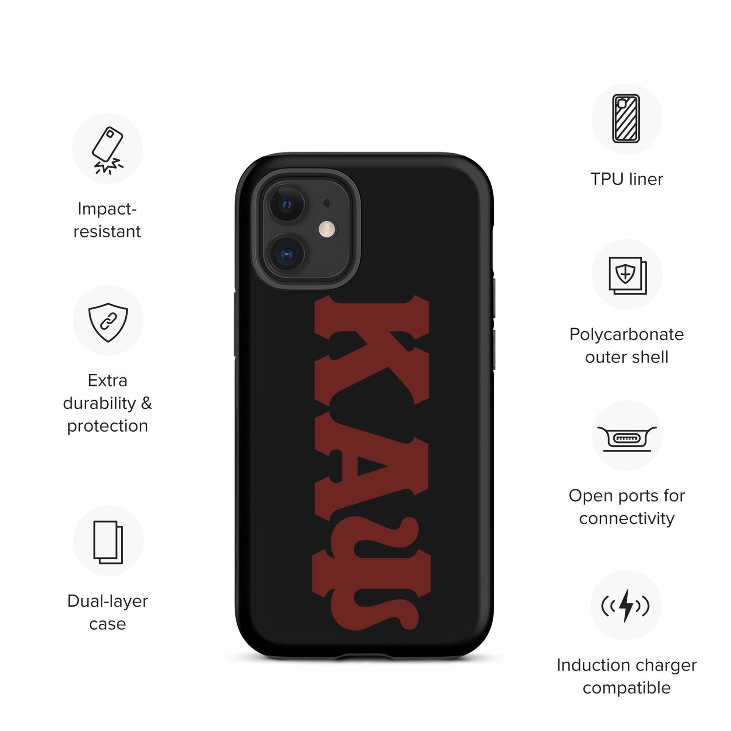 KAPsi Black Tough Case for iPhone®