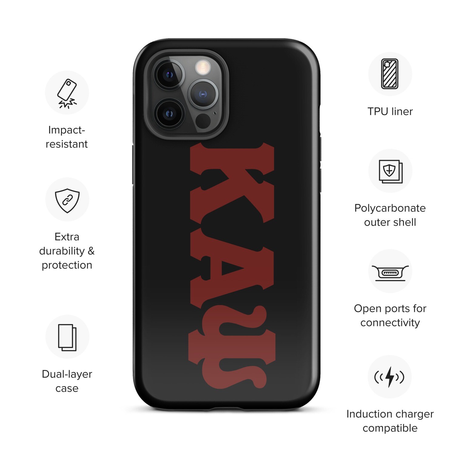 KAPsi Black Tough Case for iPhone®
