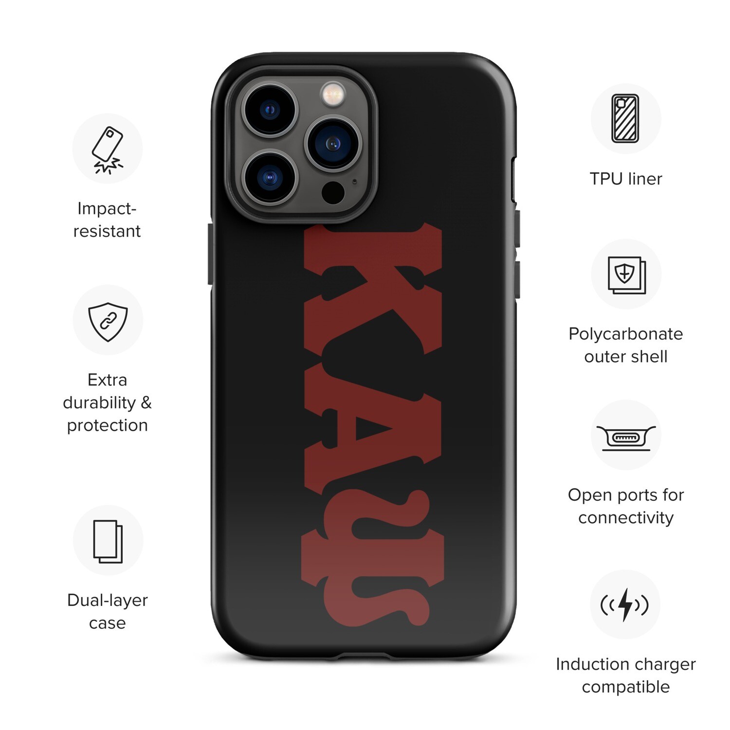 KAPsi Black Tough Case for iPhone®