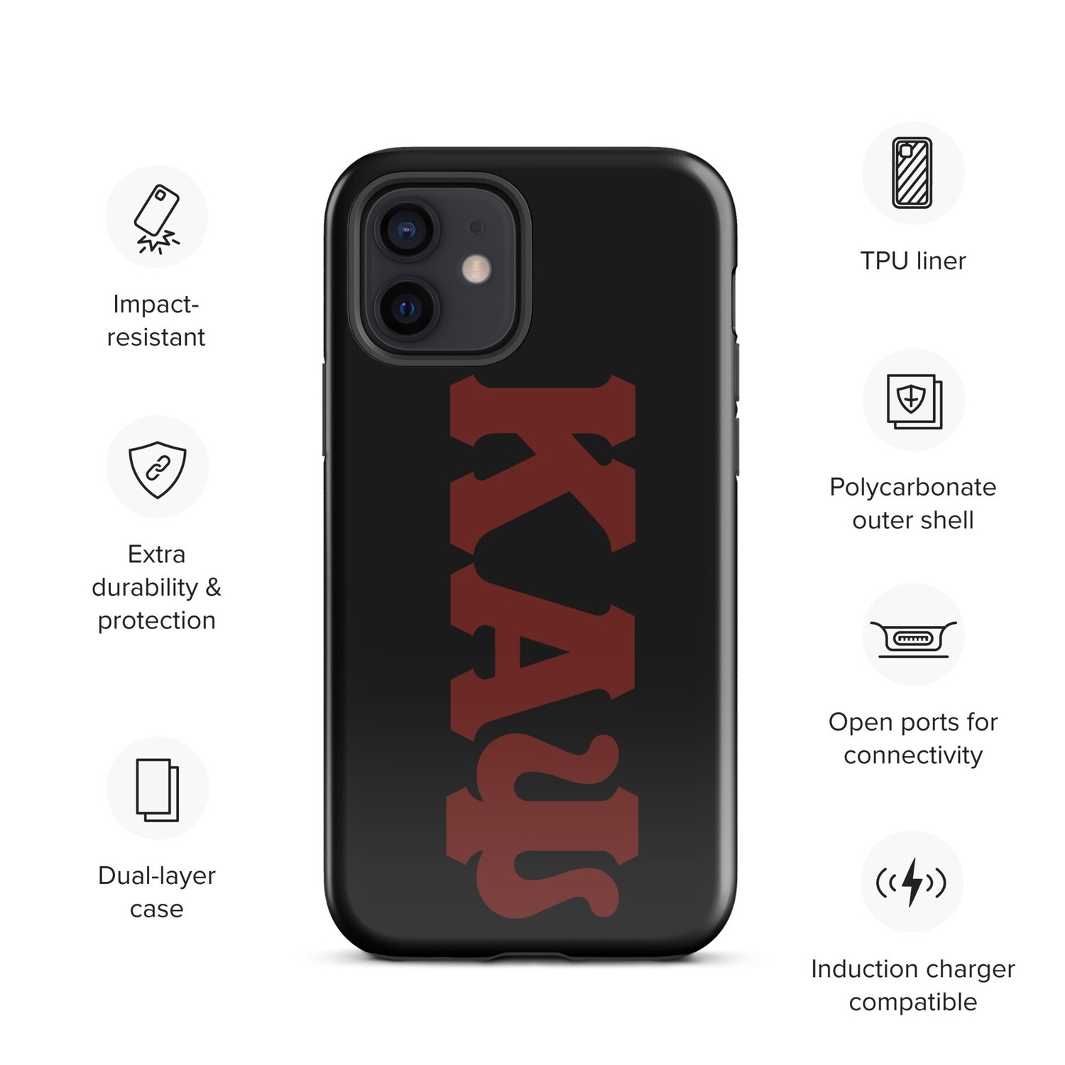 KAPsi Black Tough Case for iPhone®