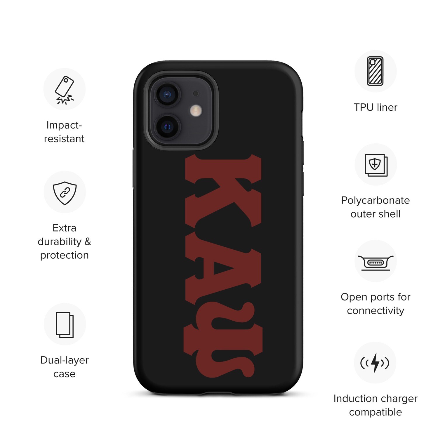 KAPsi Black Tough Case for iPhone®