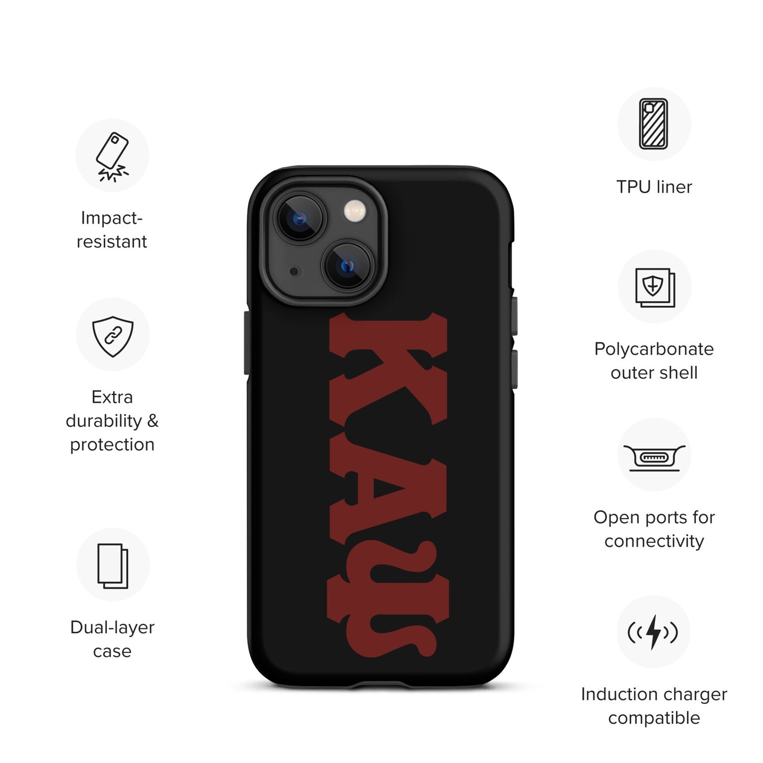KAPsi Black Tough Case for iPhone®