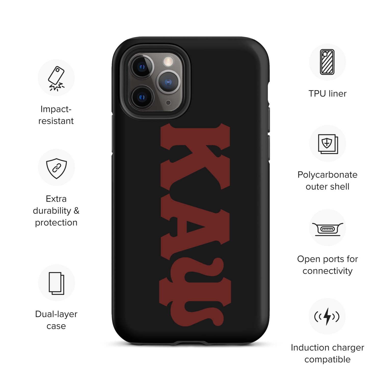 KAPsi Black Tough Case for iPhone®