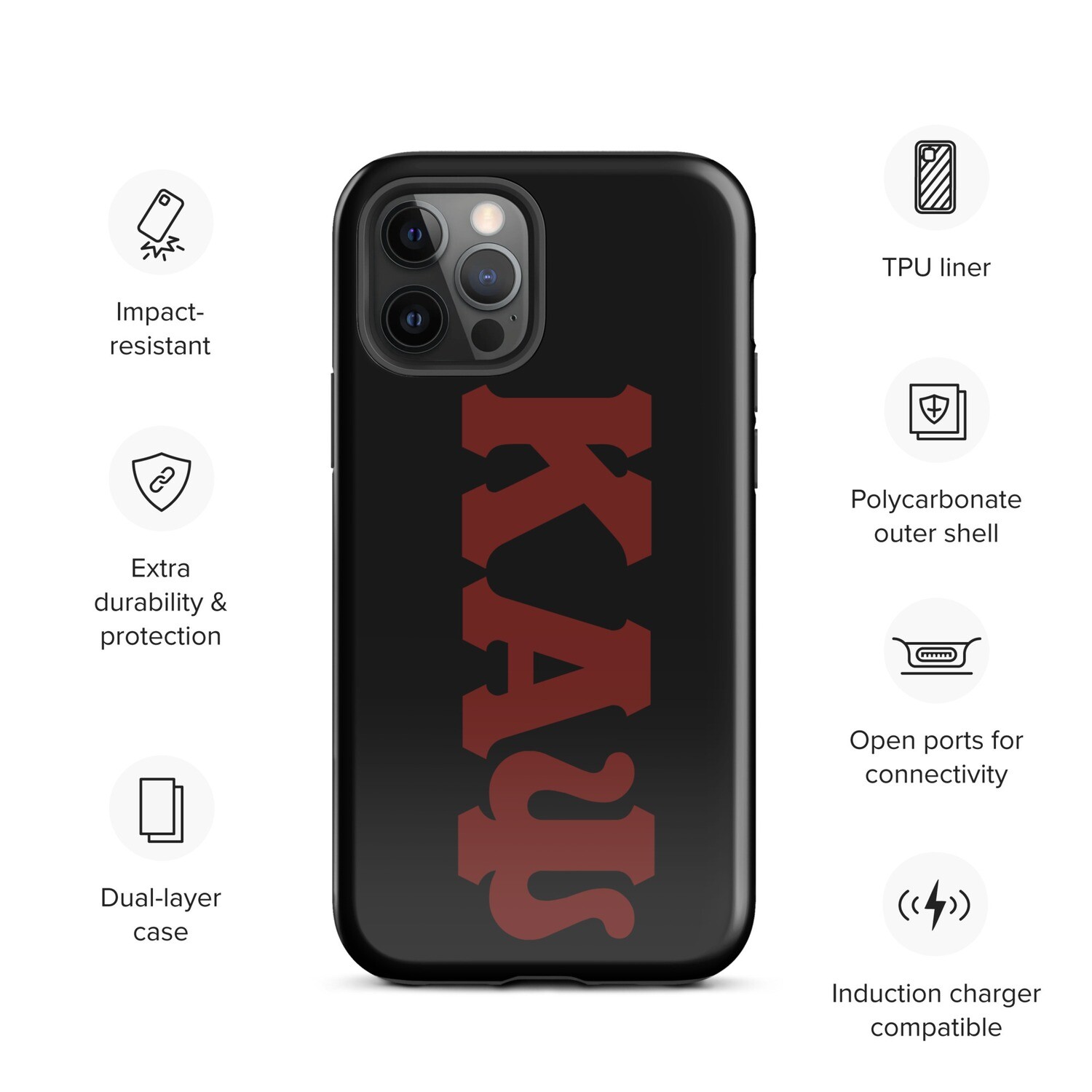 KAPsi Black Tough Case for iPhone®