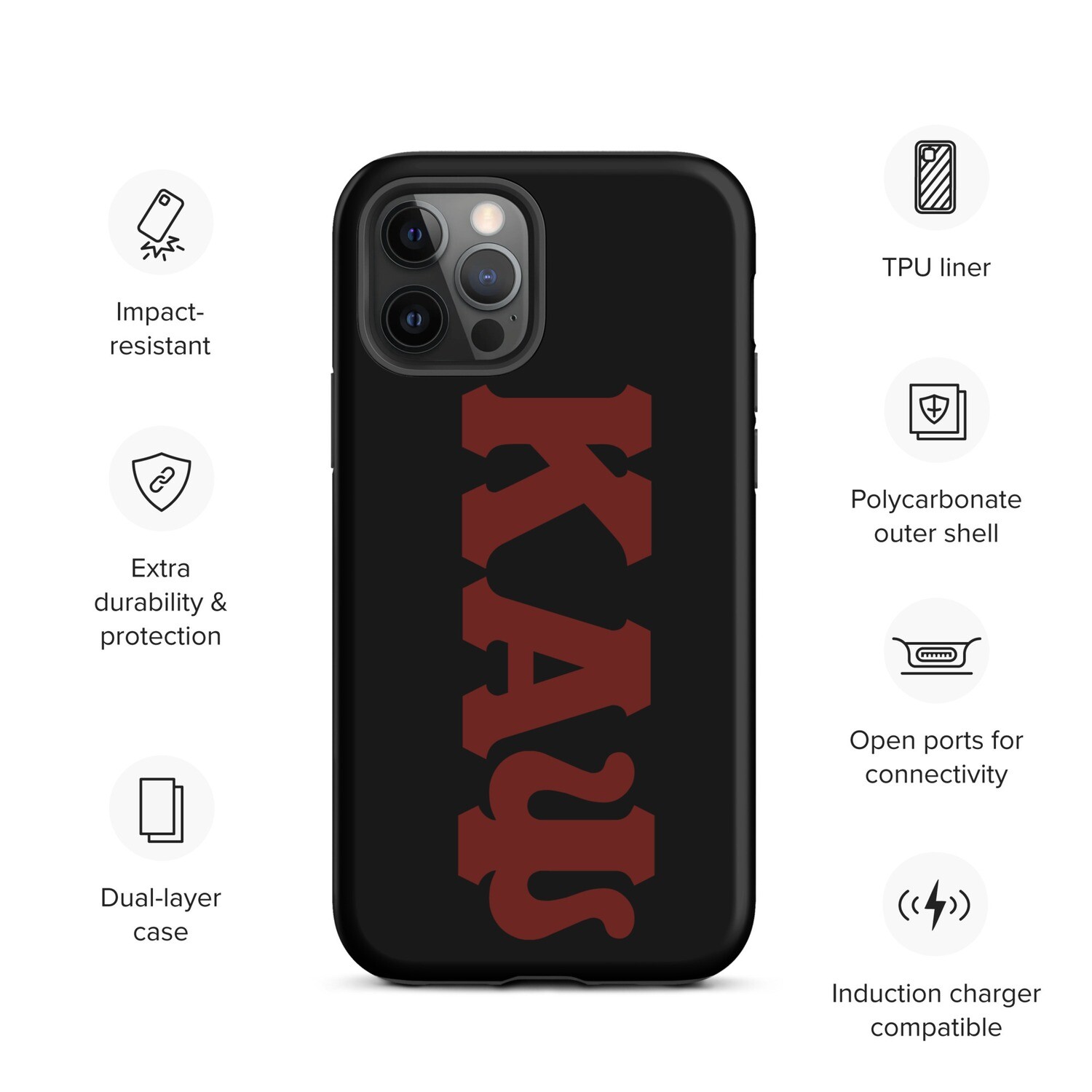 KAPsi Black Tough Case for iPhone®