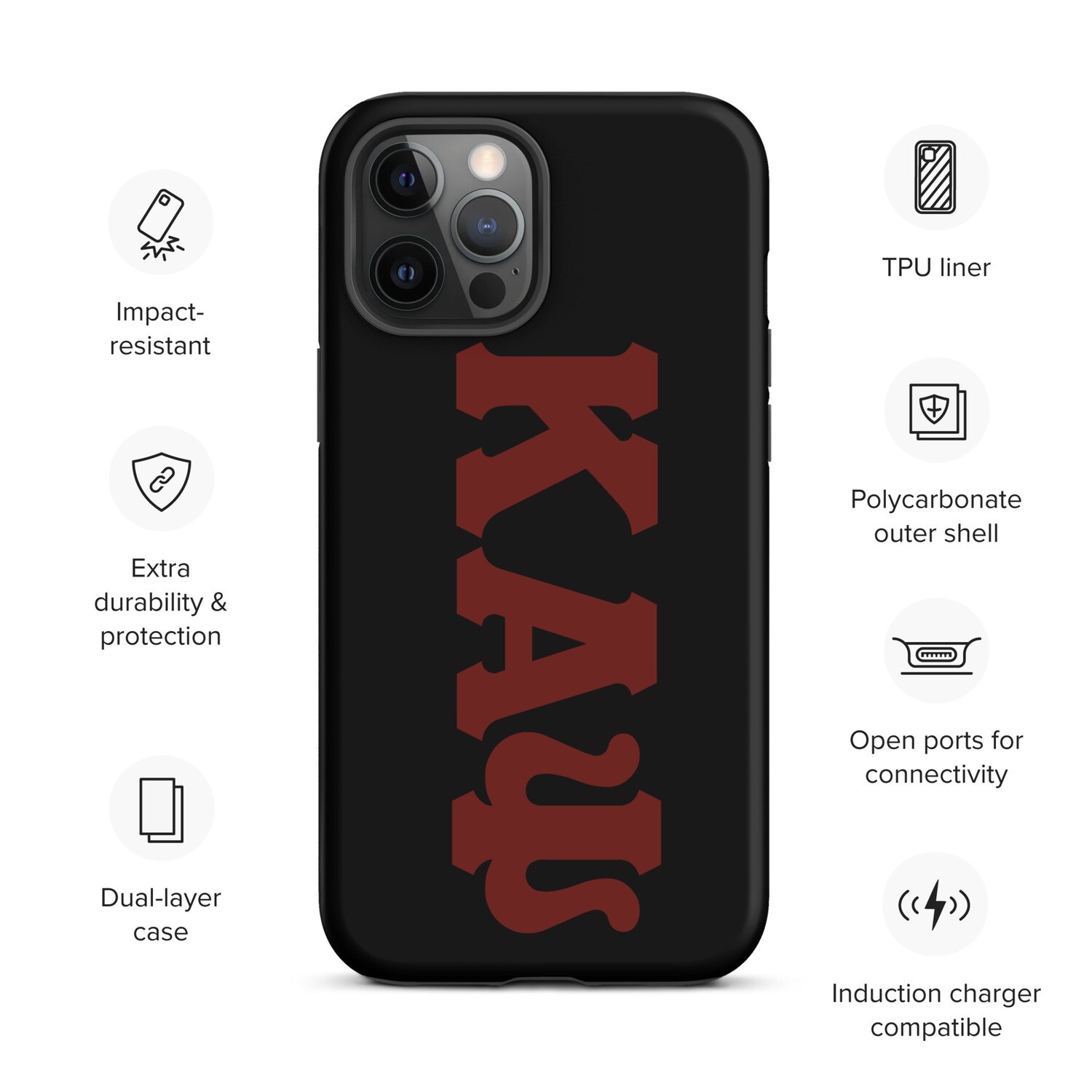 KAPsi Black Tough Case for iPhone®
