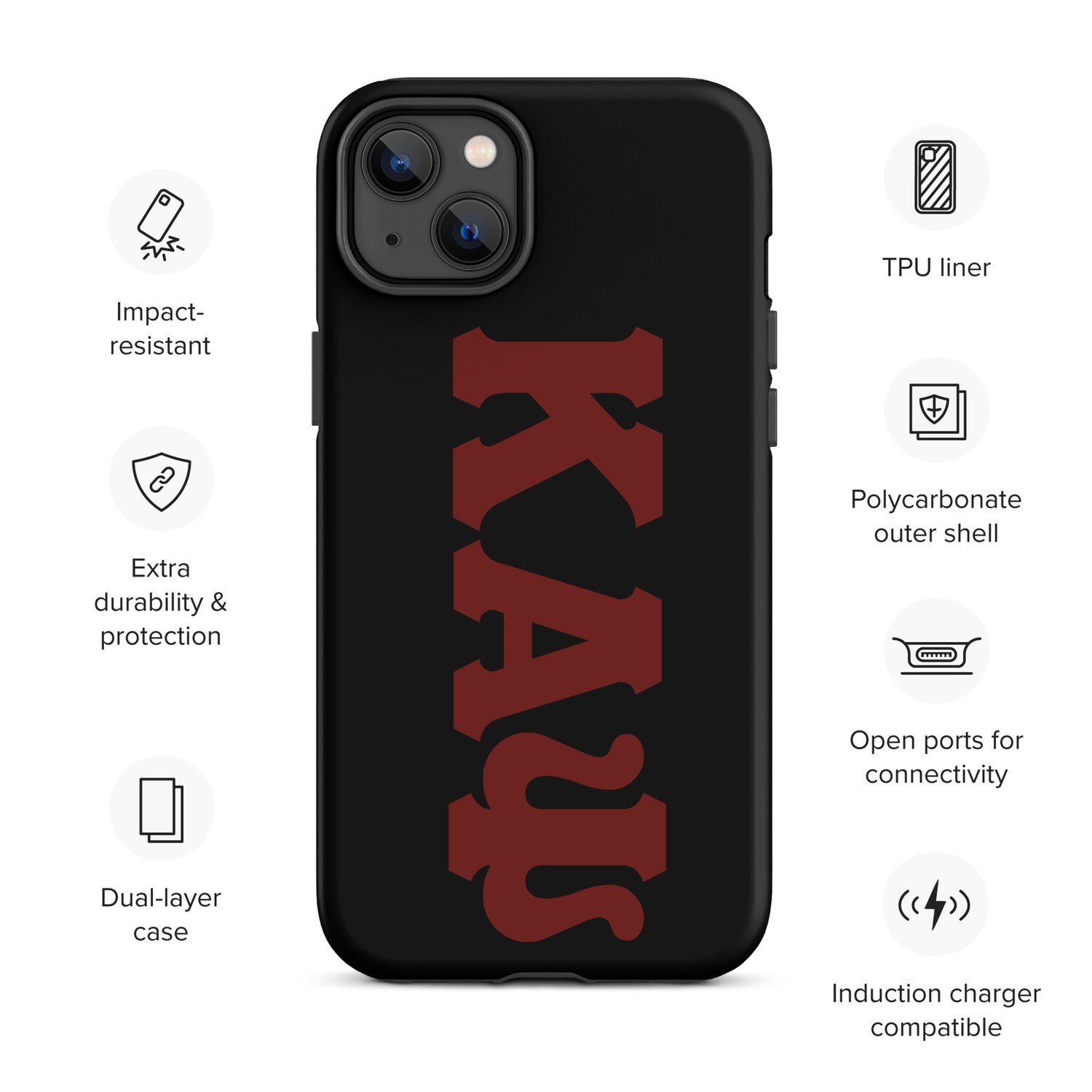 KAPsi Black Tough Case for iPhone®