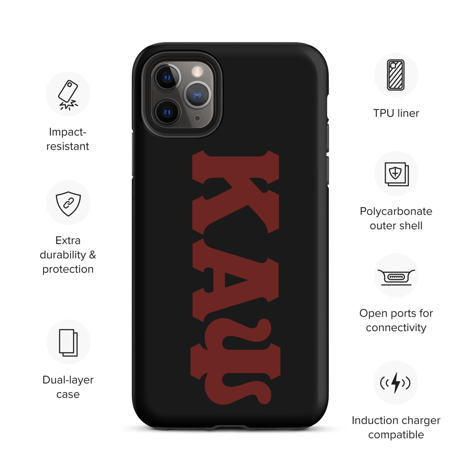 KAPsi Black Tough Case for iPhone®