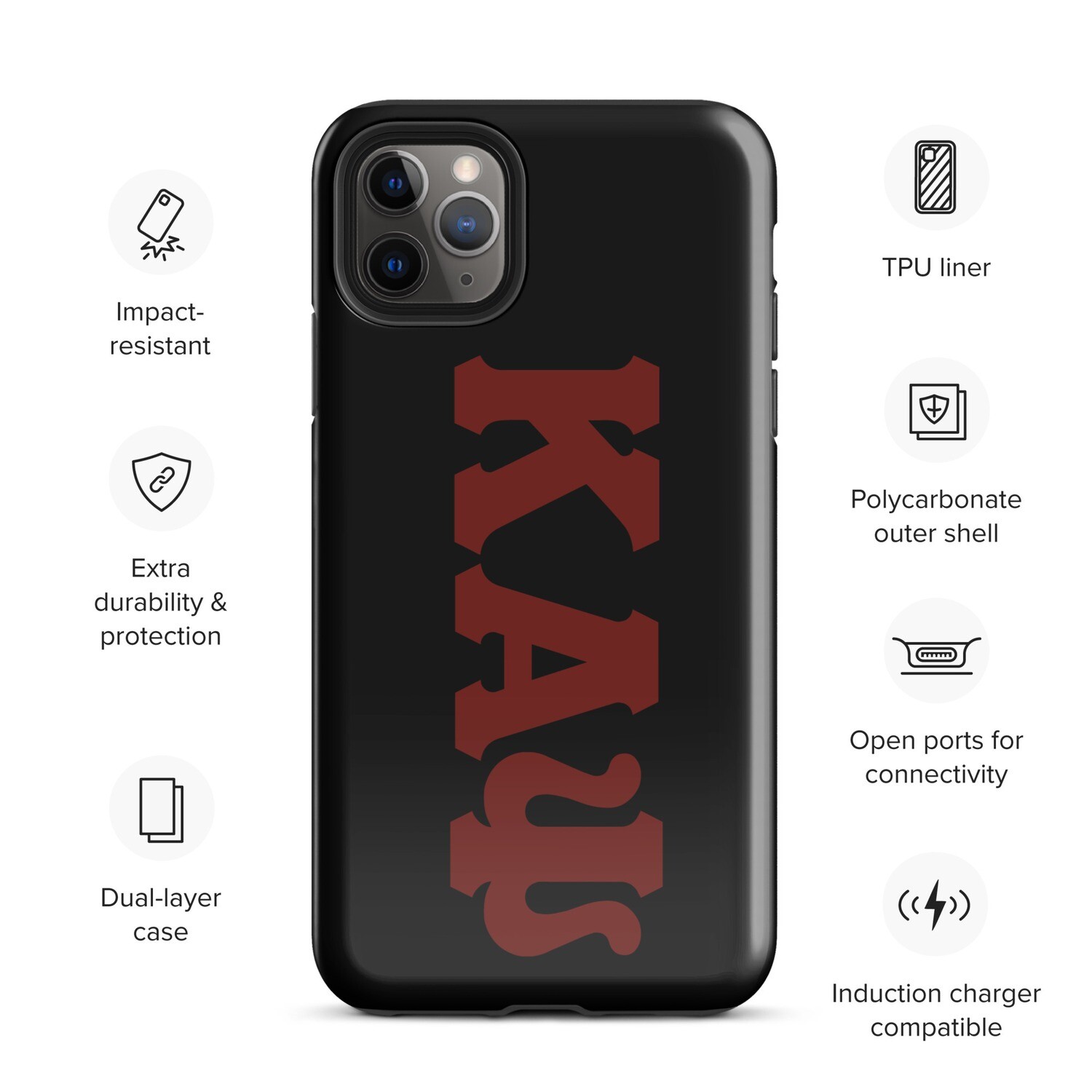 KAPsi Black Tough Case for iPhone®