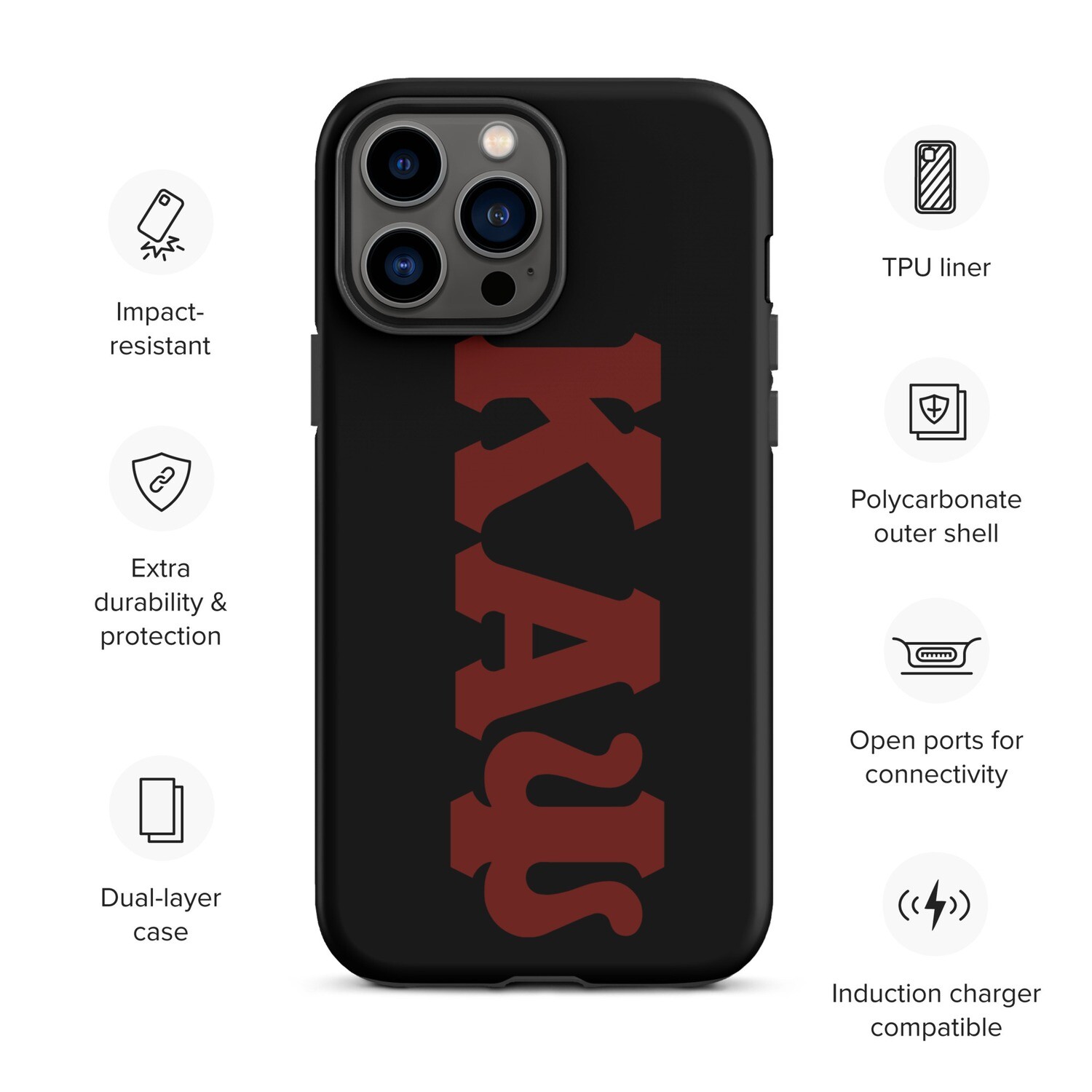 KAPsi Black Tough Case for iPhone®