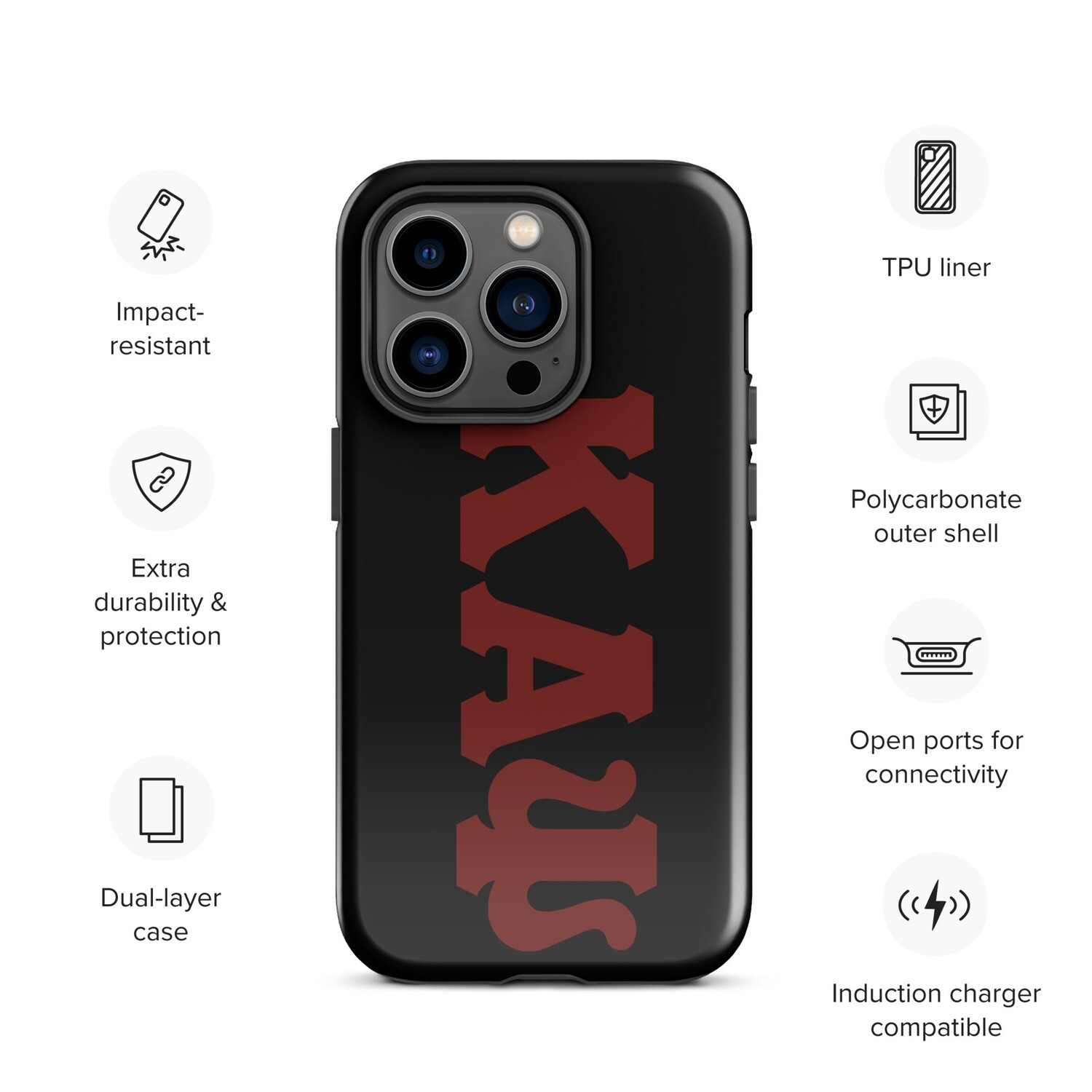 KAPsi Black Tough Case for iPhone®