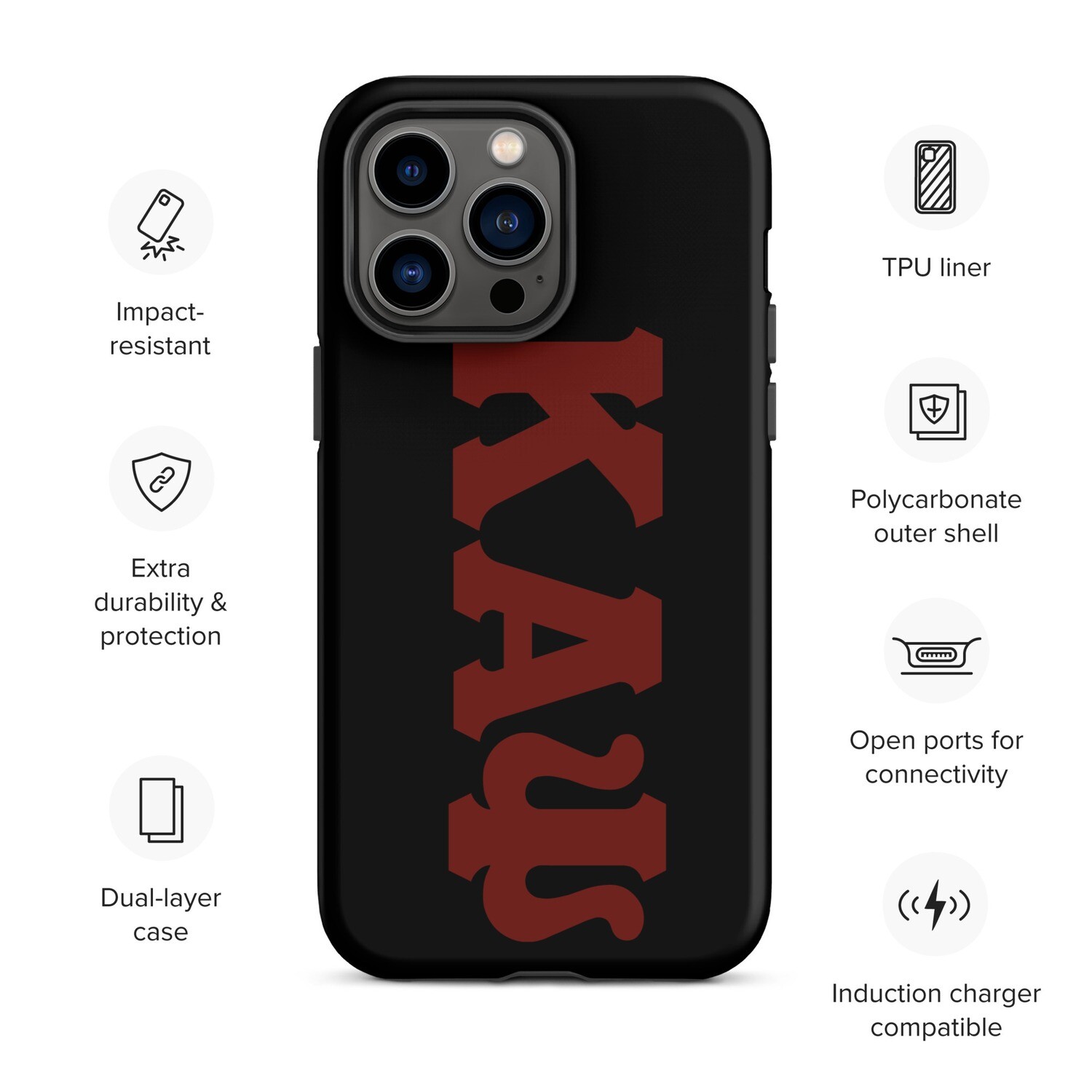 KAPsi Black Tough Case for iPhone®