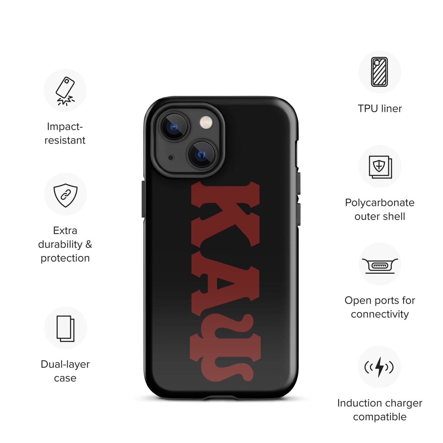 KAPsi Black Tough Case for iPhone®