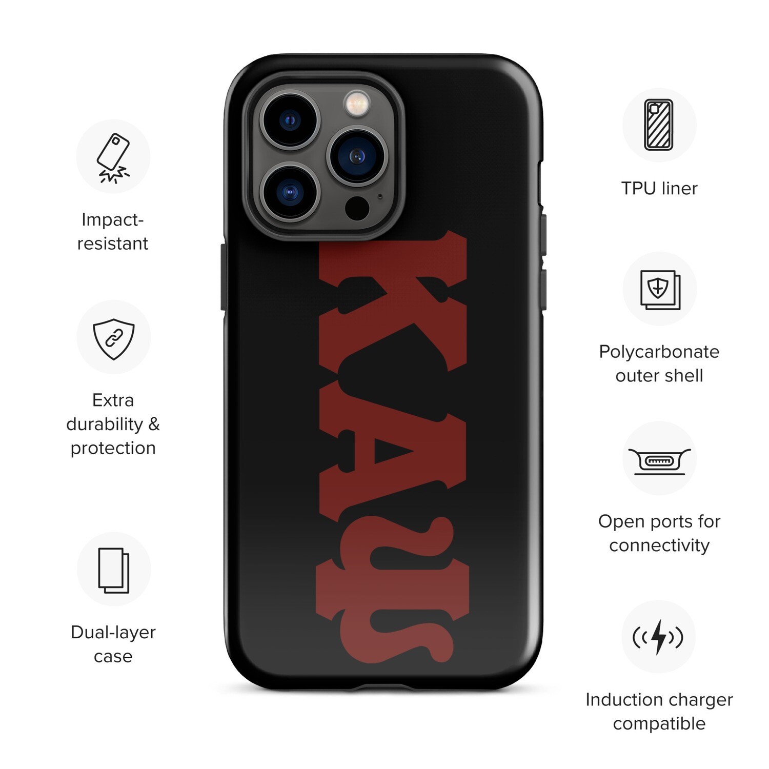 KAPsi Black Tough Case for iPhone®