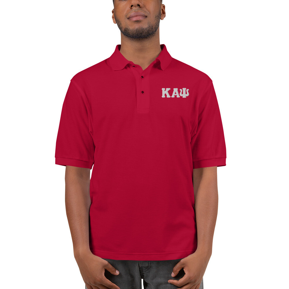 KAPsi (White Logo) Men&#39;s Premium Polo