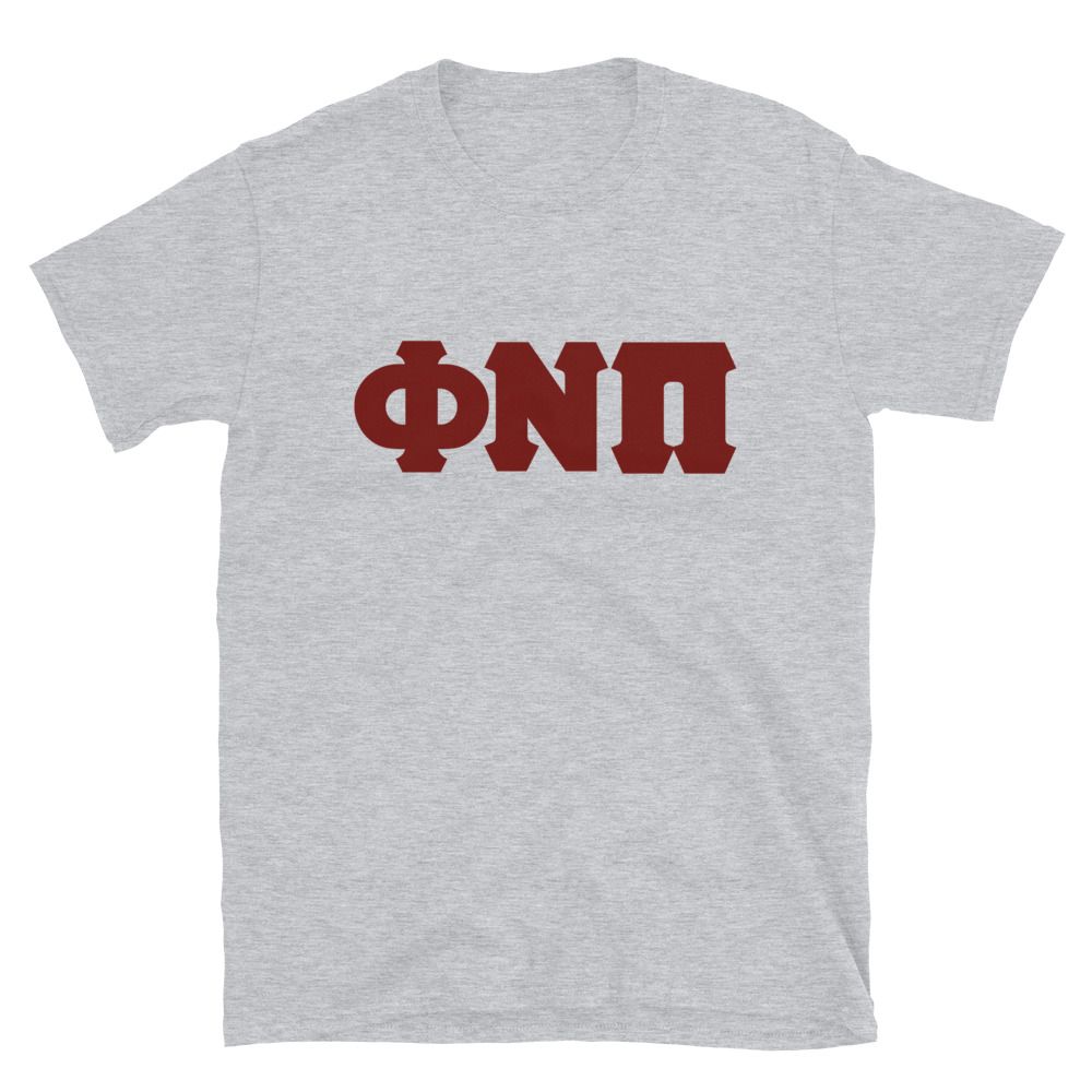 PHI NU PI Solid Red Short-Sleeve Unisex T-Shirt