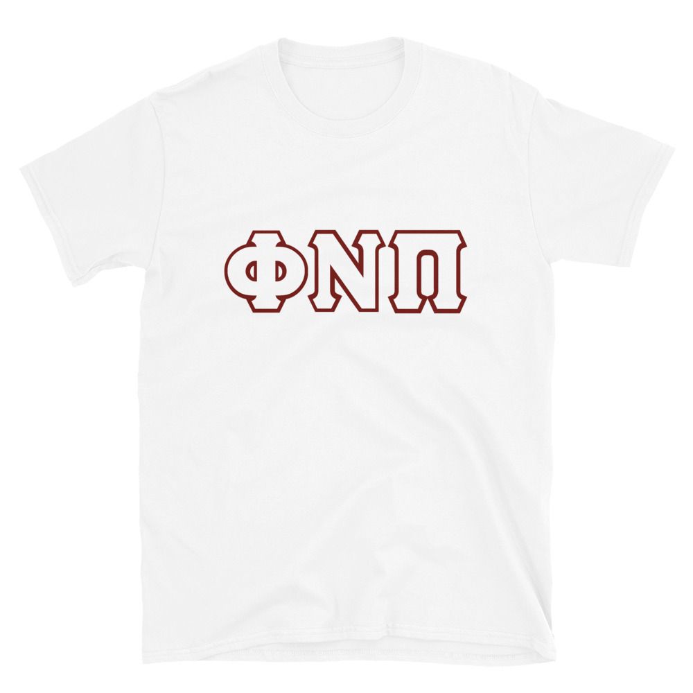 PHI NU PI Double Letter Short-Sleeve T-Shirt